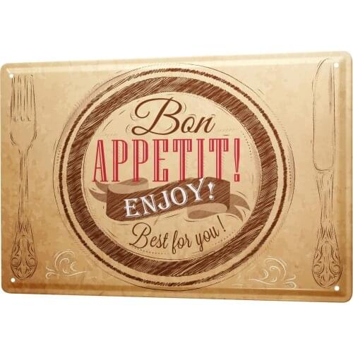 SINCE 2004 tin Plate Kitchen Good Appetite