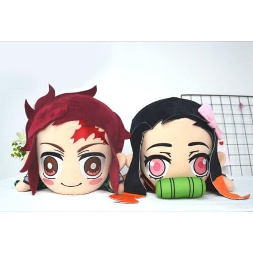Anime Demon Slayer Kimetsu no Yaiba Kamado Nezuko figure doll Tanjirou cosplay stuff plush toy 40cm pillow toy gift