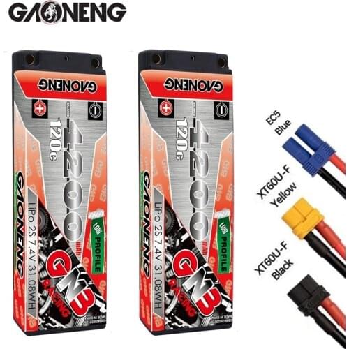 Gaoneng GNB 4200MAH 2S 7.4V 120C FPV Lipo Battery Long Thin Hard Shell Off-road Car Boat Batteries