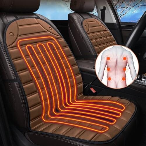 12V Heated Car Seat Cushion Cover Seat 2 Pack Universal Winter Heater Warmer Adjustable Temperature for Car Truck Office Chair