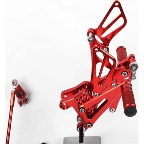 SMOK Motorcycle Pedal For Yamaha YZF R1 2007 2008 CNC Rearsets Foot Pegs Footpeg Rear Brake Shift Adjusting Set Sliver Black Red