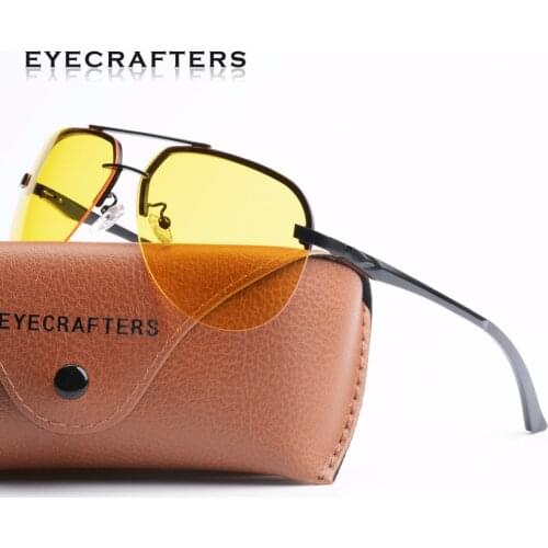 Eyecrafters Aluminum Magnesium Alloy Mens Brand Polarized Driving Sunglasses Glasses Anti glare Night Vision Goggles Eyewear