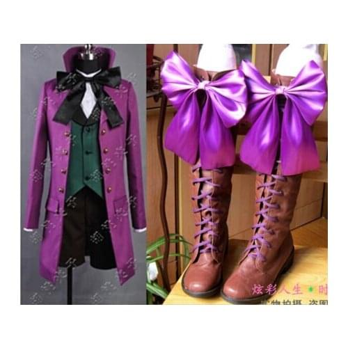 New Anime Black Butler II 2 Alois Trancy Cosplay Boots Costume Shoes customized Full Set