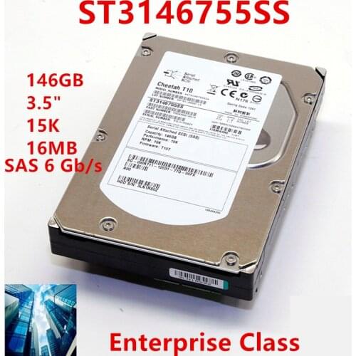 New HDD For Seagate Brand 146GB 3.5" SAS 6 Gb/s 16MB 15K For Internal Hard Drive For Enterprise Class HDD For ST3146755SS