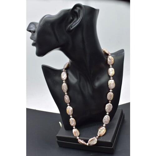 ONE SET freshwater pearl white PINK pearl REBORN KESHI DROP BAROQUE necklace EARRINGS 18inch FPPJ wholesale beads nature gift