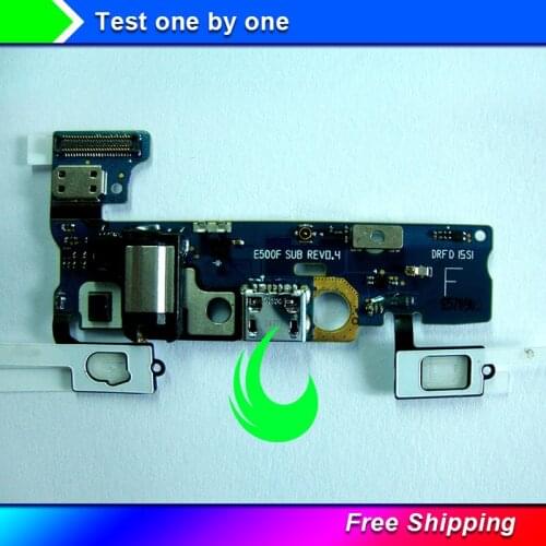 Original USB Charging Flex Cable For Samsung Galaxy E5 E500 E500F E500M Assembly Headphone Jack Dock Connector Flex Cable +Track