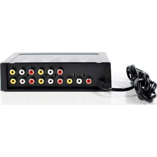 High quality 4 Way 1 In 4 Out 3 RCA Video Audio AV Amplifier Splitter HDTV DVD VCD 4 Ports Load AV Switch YS400