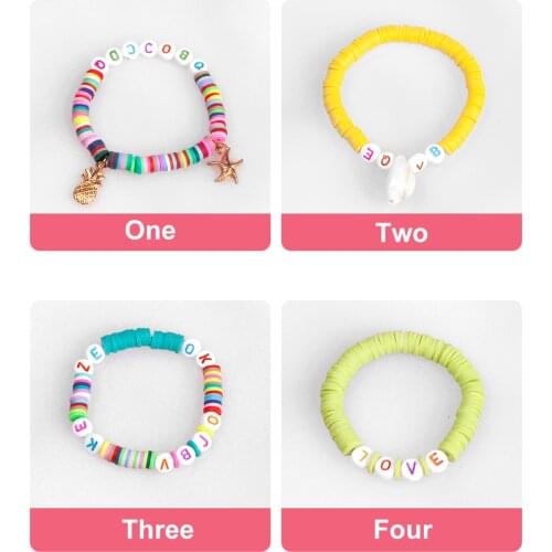 1Set 6mm Polymer Clay Beads Pendant for DIY Bracelets Jewelry Making Finding