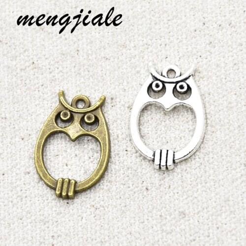 14pcs Hot Sell Hollow Owl Charms Pendants For Diy Bracelets Jewelry Making DIY Handmade Craft