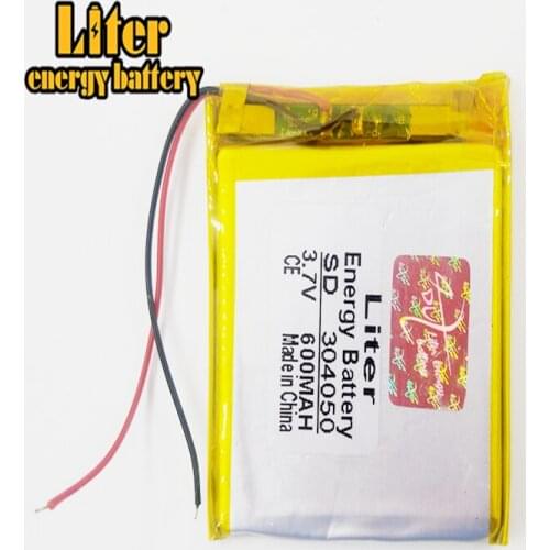 3.7V lithium Tablet polymer battery 304050 034050 MP3 MP4 Bluetooth stereo 600MAH navigator