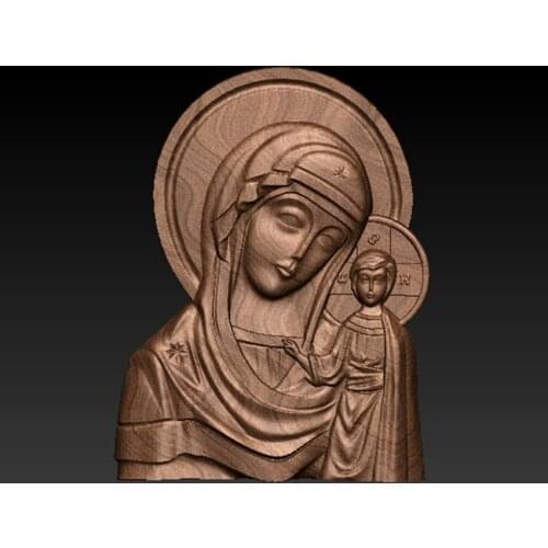 3d model for cnc STL format Religion Marie 3d Relief Model STL Router 3 axis Engraver ArtCam