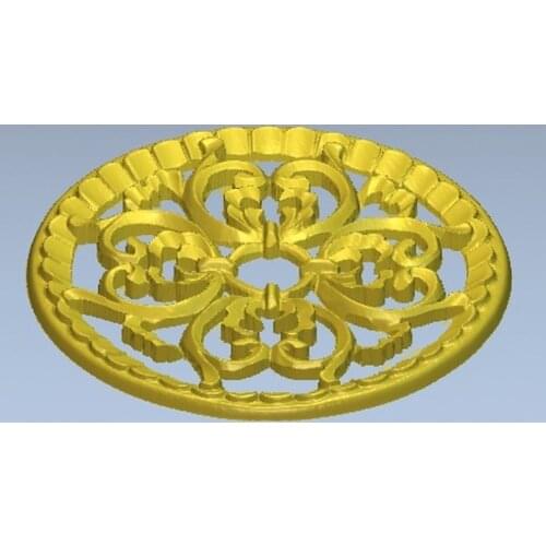 3d model relief for cnc in STL file format rosette_44
