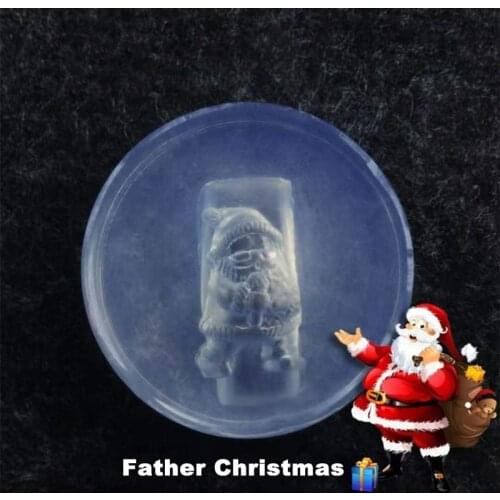 3D Carving Silicone Mold Nail Stamping Father Christmas Angel Pattern DIY UV Gel Acrylic Crystal Nails Template