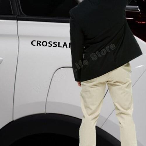 4pcs Car Windows Sports PVC Stickers For Opel Crossland X Car Stylish Vinyl Flim Decals Auto Decoration Sport Styling