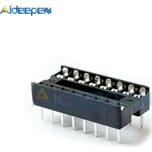 50pcs/Lot 16pin 16-Pins 16 Pins 16P DIP IC Sockets Adapter Solder Type