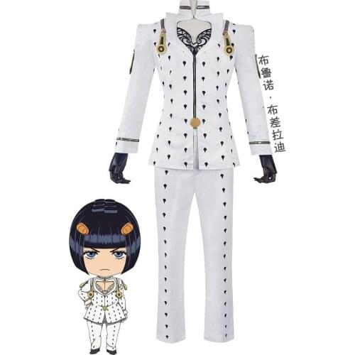 Anime Jojos Bizarre Adventure Cos Golden Wind Brono Bugarati Cosplay Costume Full Set of Spring, Summer, Autumn and Winter Game