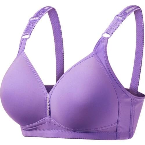 2020 new bra female bra womens underwear middle-aged no steel ring thin cup cotton large size full cup underwear women bra