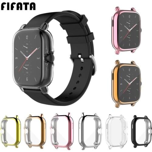 FIFATA Protective Cover Case For Amazfit GTS 2e GTS2 Full Screen Protector Sleeve For Xiaomi Huami Amazfit GTS 2 / 2e TPU Cases