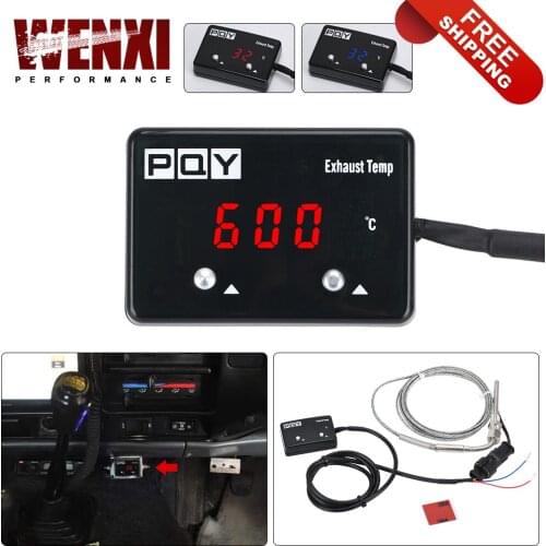 Car Exhaust Temp Gauge Exhaust Gas Meter Digital With Sensor EXT Temperature Meter Turbo for 4WD Hilux Patrol EGT WX-TAG06-QY