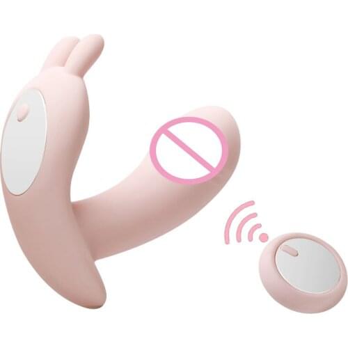 Remote Rabbit vibration masturbator invisible wearable vibrating rod USB rechargeable silicone clitoral vaginal massager