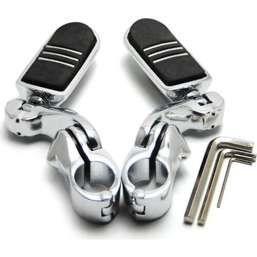 Motorcycle Long Adjustable Highway Pegs Engine Guard Foot Pegs Footrest For Harley Touring Road Sportster Softail Electra Glide