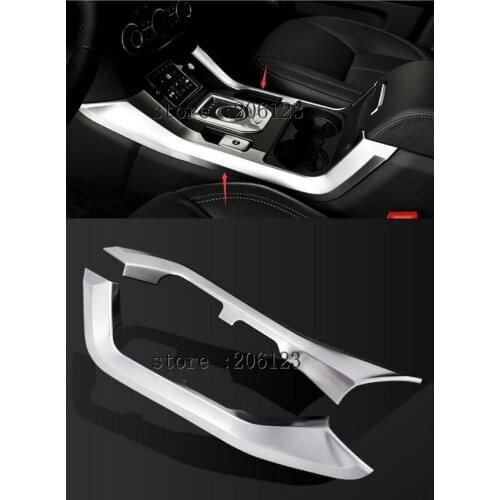 For Land Rover Discovery 4 LR4 Accessories ABS drak Wood Grain Chrome Center Console Sequins Molding Trim 2pcs/set