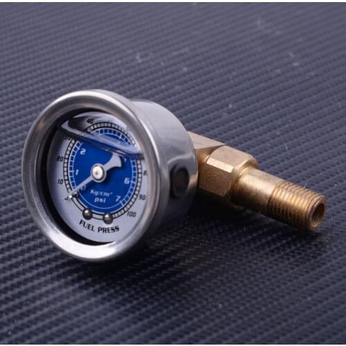 DWCX High Quality Car Fuel Pressure Liquid Filled Gauge Adapter Kit Fit for Honda Civic Acura Mitsubishi