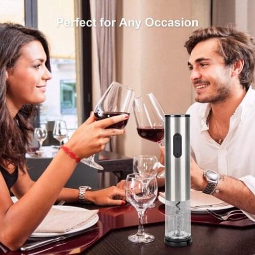 HGHO Electric Wine Opener Automatic Wine Bottle Opener Corkscrew Wine Opener with Foil Cutter Resuable Wine Opener