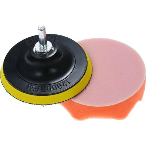 2pcs 5 inch Buffing Waxing Accessories Wool Pad Polishing Plate Drill Car Polisher Sponge