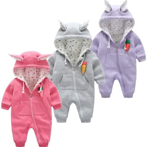 Newborn Baby Girls Clothing cotton Winter Boy Rompers Cartoon Infant Clothes Meninas Bear Down Snowsuit Babies Jumpsuits