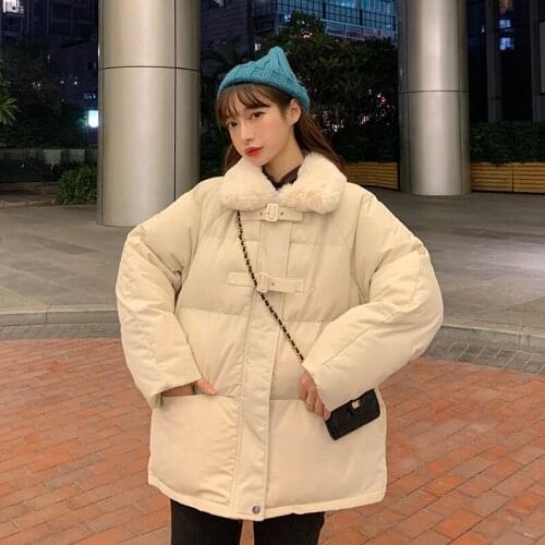 Control will firm offers ~ qiu dong ins wet coat female loose maomao joker button cotton-padded jacket