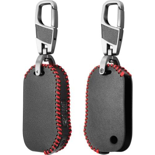 Leather Car Key Case For Kia Sportage Ceed Sorento Cerato Forte Stinger K900 2017 2018 2019 Cover Remote Fob Shell Jacket