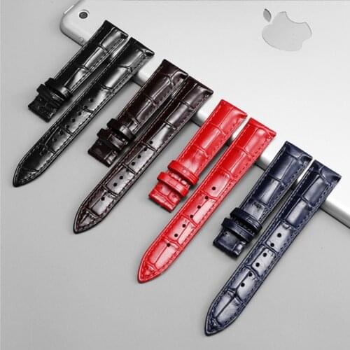 Leather strap wholesale Italian first layer leather strap mens and womens calfskin watch with watch accessories 12mm—23mm