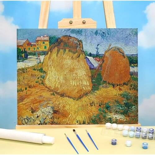 Landscape Van Gogh DIY Painting By Numbers Package Oil Paints 40*50 Boards By Numbers Handmade For Kids Handicraft
