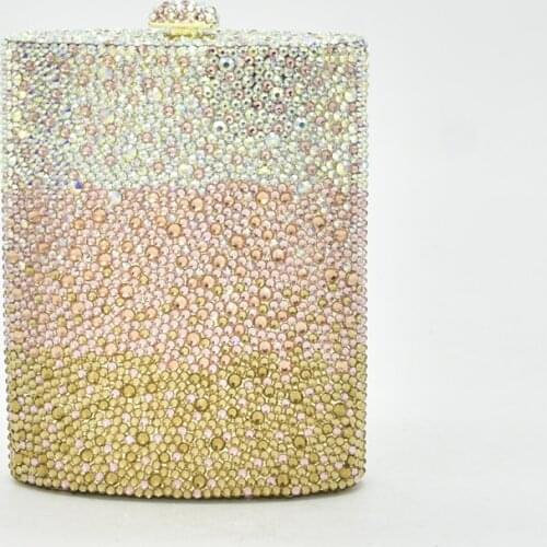 New Metal Belt Rhinestone Nigerian Ladies Clutch Luxury Ladies Party Banquet Bag Design Clutch Party Bag