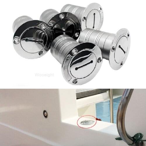 Wooeight 1-1/2" 2" 316 Stainless Steel Marine Boat Hardware Deck Filler Fuel Water Waste Diesel Gas Cap Fuel Water Accessories