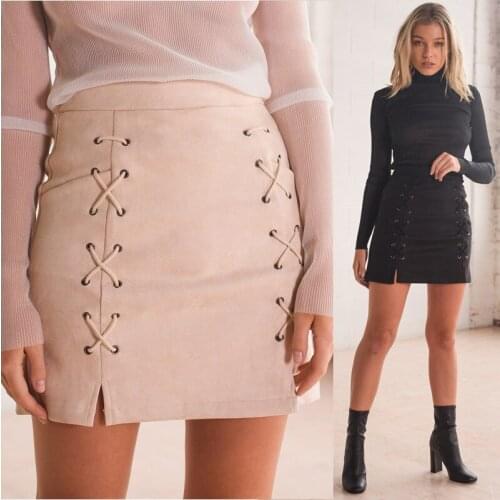 OLGITUM Women's Leather Skirts