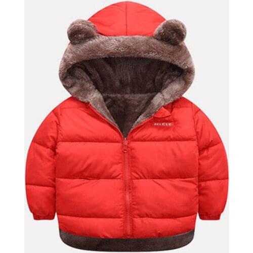 Autumn And Winter Boys And Girls Plus Velvet Padded Coat Baby Lamb Velvet Coat Infant Winter Padded Jacket