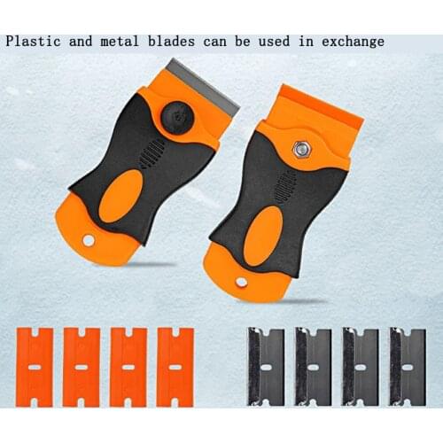 Window Ceramic Glass Oven Razor Cleaner Plastic Metal Scraper 1.5" Razor Blade Holder Removal Sticker Cleaning For Car Phone