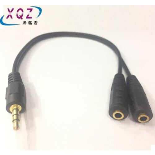 3.5mm splitter cable 3.5mm Y cable 3.5mm male to 3.5mm female*2 audio 1by2 converter cable black 3.5/2