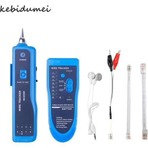 Kebidumei Newest RJ11 RJ45 Cat5 Cat6 Telephone Wire Tracker Tracer Toner Ethernet LAN Network Cable Tester Detector Line Finder