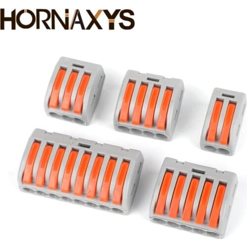 30/50/100pcs Universal Cable wire Connectors 222 TYPE Fast Home Compact wire Connection push in Wiring Terminal Block PCT-212