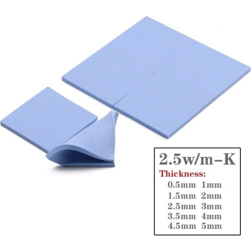 High quality Thermal Grease Pad 2.5W 100mm*100mm GPU CPU Shim Heatsink Cooling Conductive Silicone Pad Thermal Pads