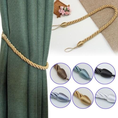 BEL AVENIR 1Pc Simplicity Curtain Tieback Handmade Gold Rope Buckle Home Decor Curtains Holder Holdback Accessories