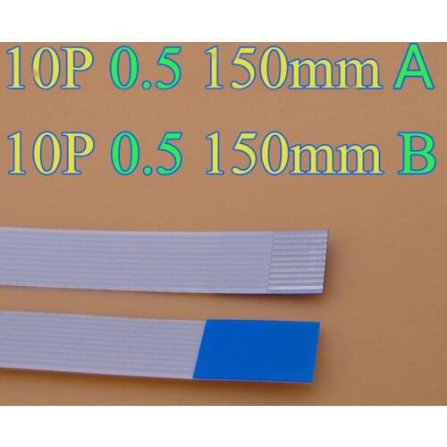 10-100pcs 10Pin FFC FPC Flat Flexible Cable 0.5mm Pitch 10 pin Reverse Length 150mm Width 5.5mm Ribbon Flex Cable