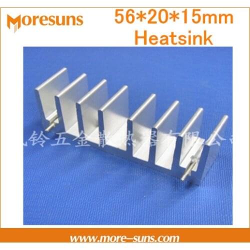 Free ship 10pcs/lot High quality electronic MOS tube radiator PCB routing aluminum heatsink 56*20*15mm Heatsink