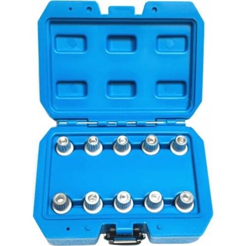 10Pcs Wheel Lock Kit For BMW Car Anti-theft Lug Nut Screw Removal And Installer Key Socket Set Car Timing Tool