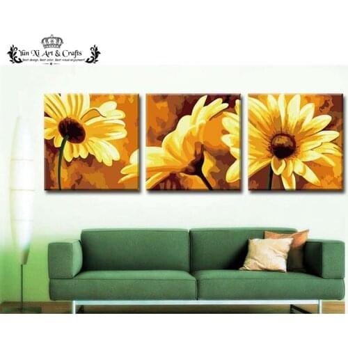 2016 new drawing coloring by numbers Gerbera hybrida pictures paintings for living room hand painted oil painting acrylic paints