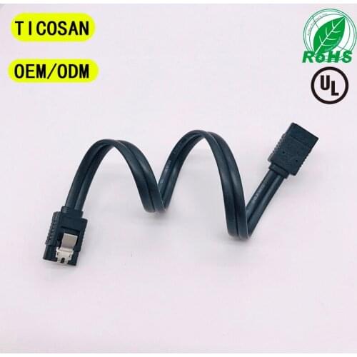 3PCS SATA 7P LOCK 3.0 Cable HF TPE COVER to Hard Disk SSD adapter HDD cable for Asus MSI Gigabyte Motherboard Cable
