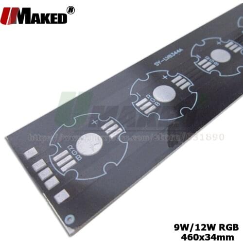 50pcs LED PCB Aluminum baord plate 9w 12w RGB pcb plate for 1W 3W RGB chips Wall Tube light replace led strip pcb by DHL fedex